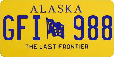 AK license plate GFI988