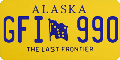 AK license plate GFI990