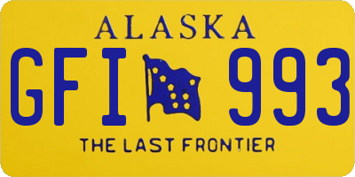 AK license plate GFI993