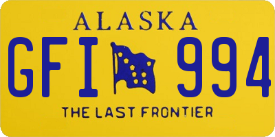 AK license plate GFI994