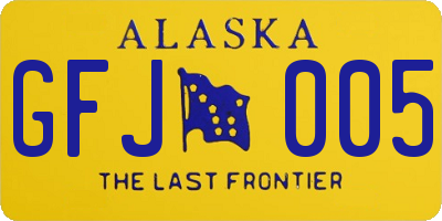 AK license plate GFJ005