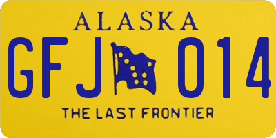 AK license plate GFJ014