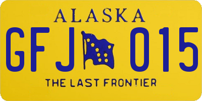 AK license plate GFJ015
