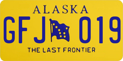 AK license plate GFJ019
