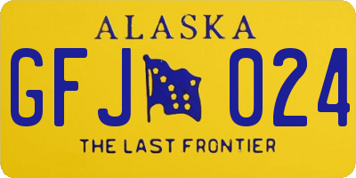 AK license plate GFJ024