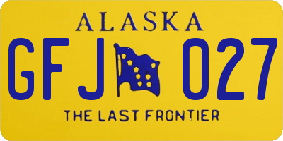 AK license plate GFJ027