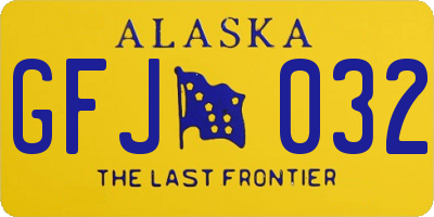 AK license plate GFJ032