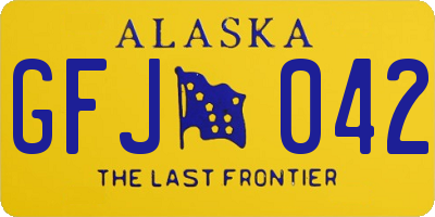AK license plate GFJ042