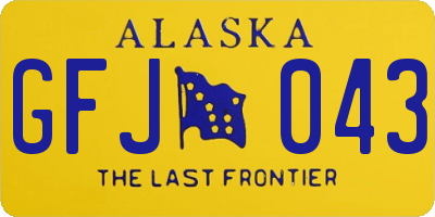 AK license plate GFJ043
