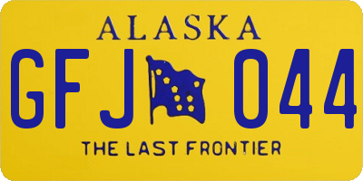 AK license plate GFJ044