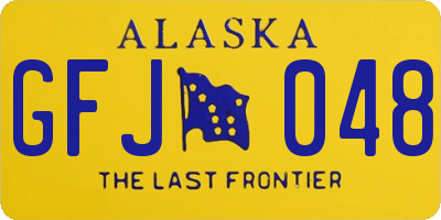 AK license plate GFJ048