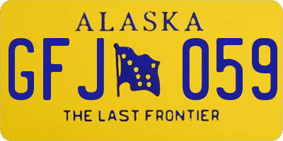 AK license plate GFJ059