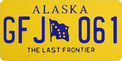 AK license plate GFJ061