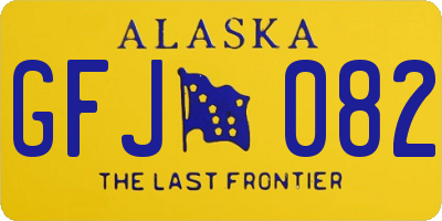 AK license plate GFJ082