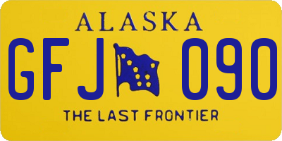 AK license plate GFJ090