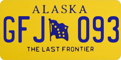 AK license plate GFJ093