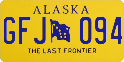 AK license plate GFJ094