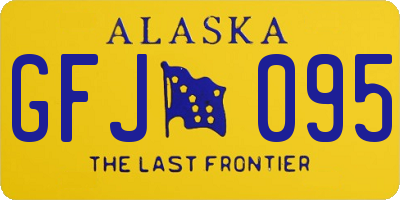 AK license plate GFJ095