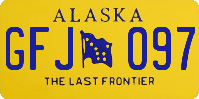AK license plate GFJ097