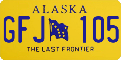 AK license plate GFJ105