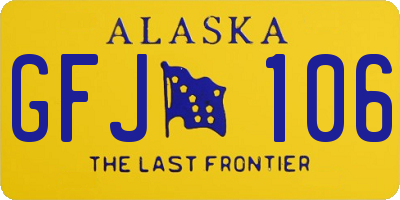 AK license plate GFJ106