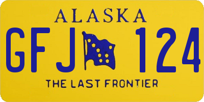 AK license plate GFJ124