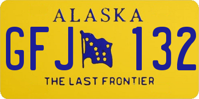 AK license plate GFJ132