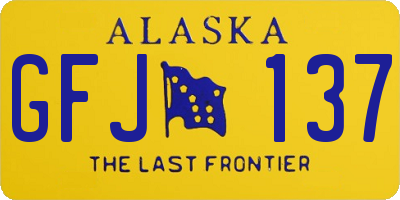 AK license plate GFJ137
