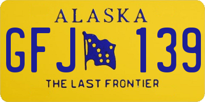 AK license plate GFJ139
