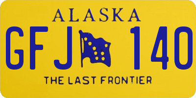 AK license plate GFJ140