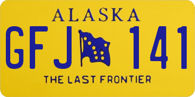 AK license plate GFJ141