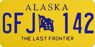 AK license plate GFJ142