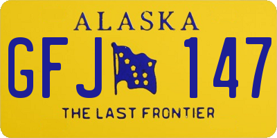 AK license plate GFJ147