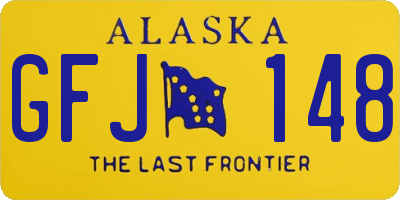 AK license plate GFJ148