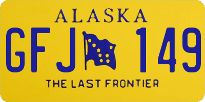 AK license plate GFJ149