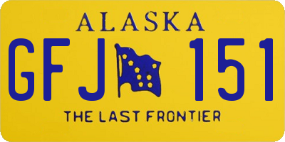 AK license plate GFJ151