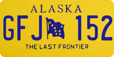 AK license plate GFJ152