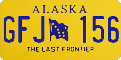 AK license plate GFJ156