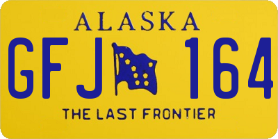AK license plate GFJ164