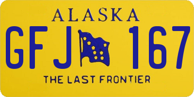 AK license plate GFJ167