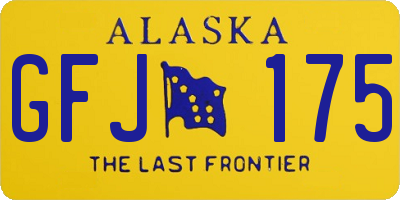 AK license plate GFJ175