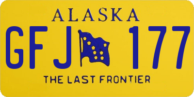 AK license plate GFJ177