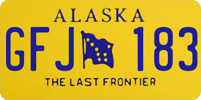 AK license plate GFJ183