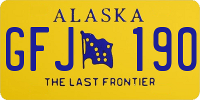 AK license plate GFJ190