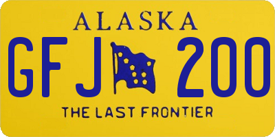 AK license plate GFJ200