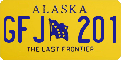 AK license plate GFJ201