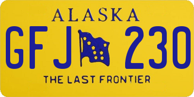 AK license plate GFJ230