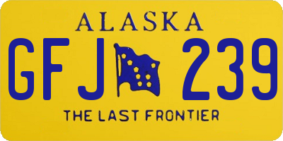 AK license plate GFJ239