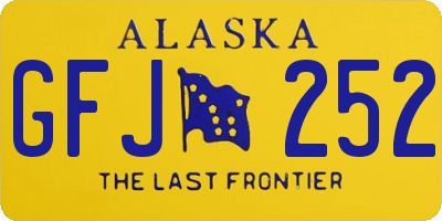 AK license plate GFJ252