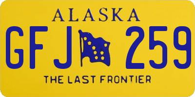 AK license plate GFJ259